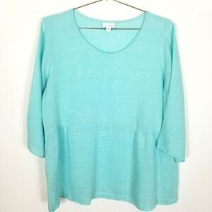 J. Jill Aqua Blouse